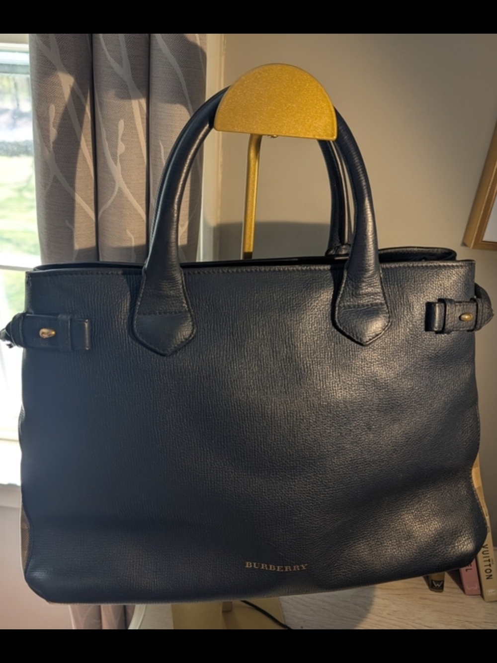 Burberry Med Banner House Check Satchel W COA - Picture 5 of 15